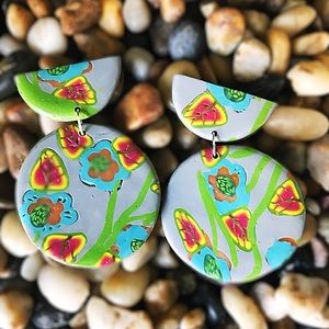 Polymer clay earrings